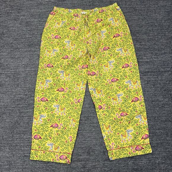 Anthropologie Print Fresh Pajamas Women 1X Flemenco Dandelion Elephant Flamingo - Picture 4 of 16